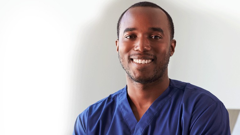 smiling male nurse